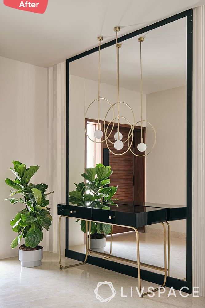 modern-villa-foyer-console-table-mirror