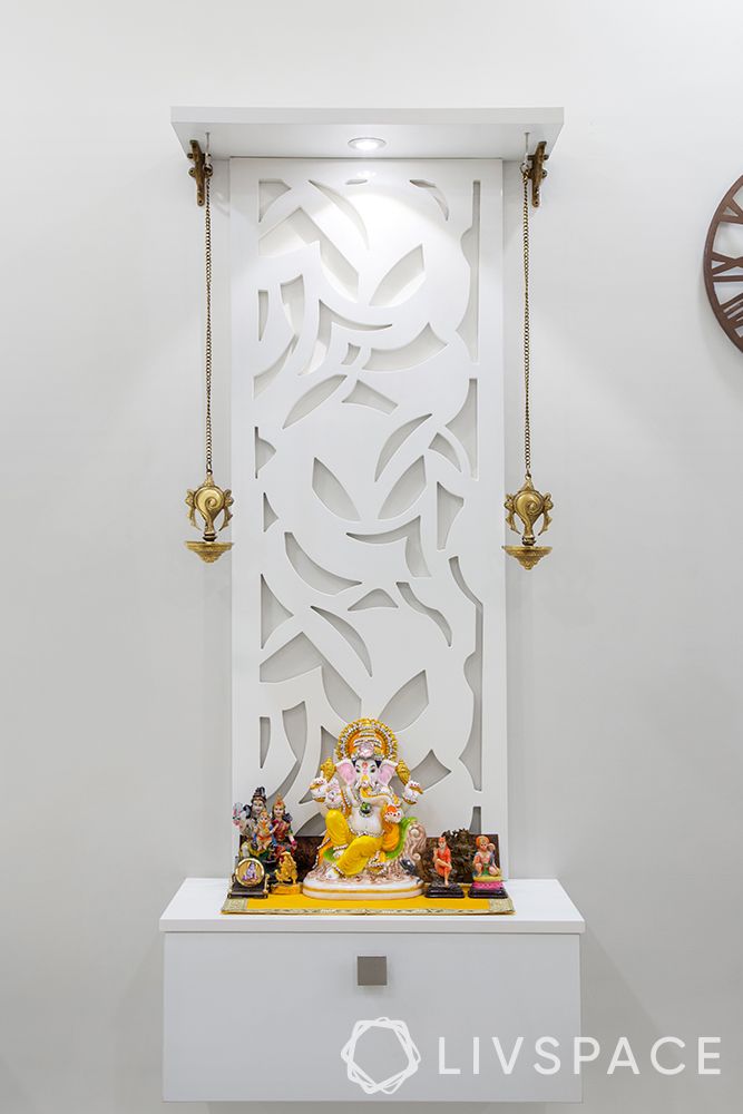 pooja-unit-design-white-jaali-panel