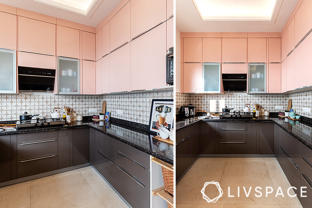 penthouse-in-noida-kitchen-pink-and-brown