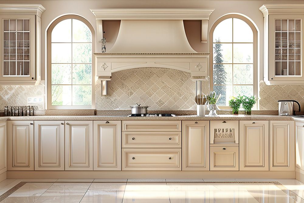 pop wall design mantel in a kitchen hob