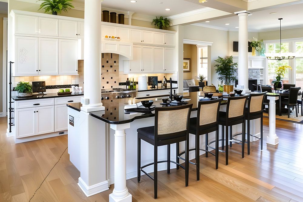 home design with pillars