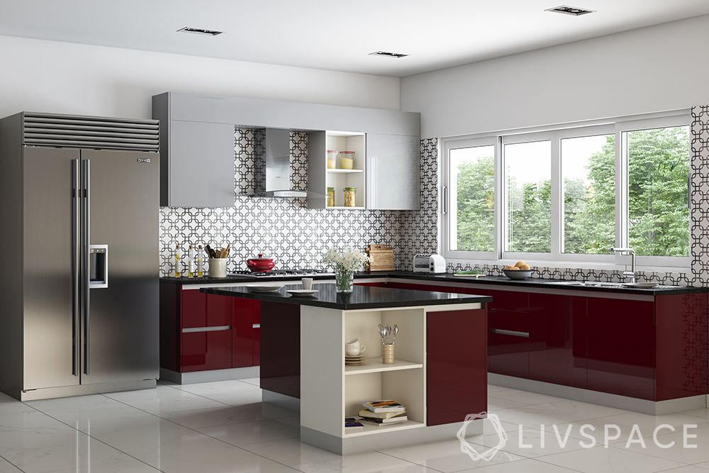 l-shaped-kitchen-design-red-kitchen-counter