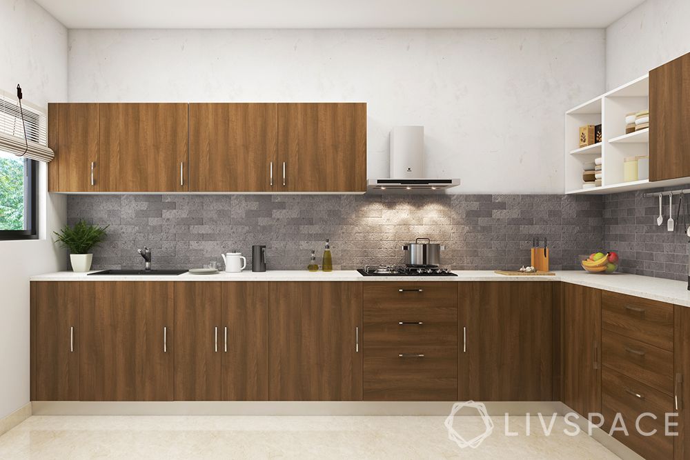 l-shaped-kitchen-design-brown-open-closed-cabinet