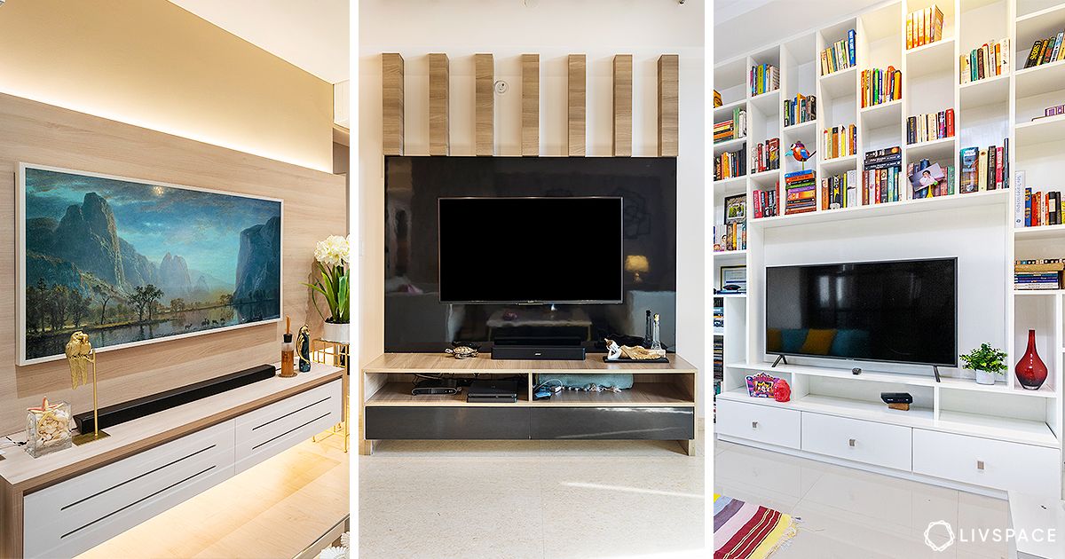 tv wall unit designs for living room 2020