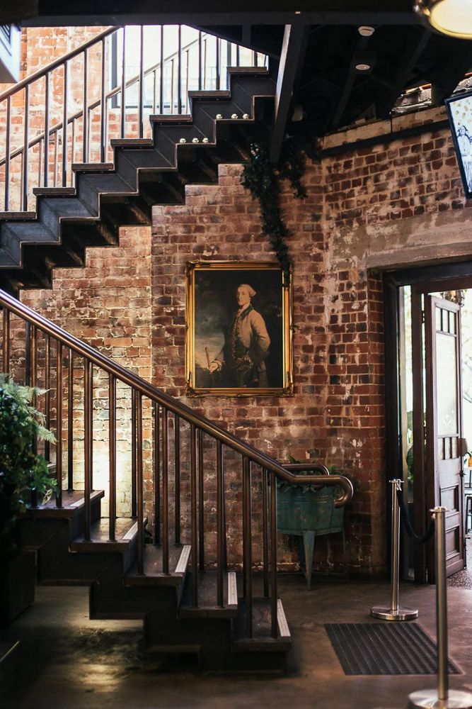 stair-wall-decor-with-exposed-brick-wall