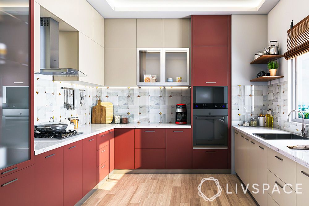 red-matte-finish-l-shaped-kitchen