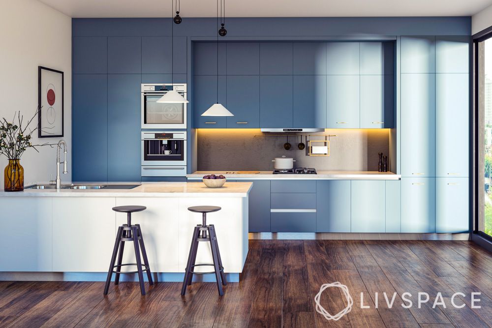 modular-kitchen-colour-combination-in-steel-blue-and-white