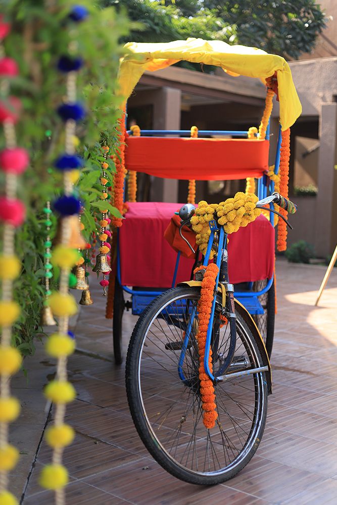 draped-rickshaw-for-home-wedding-decor