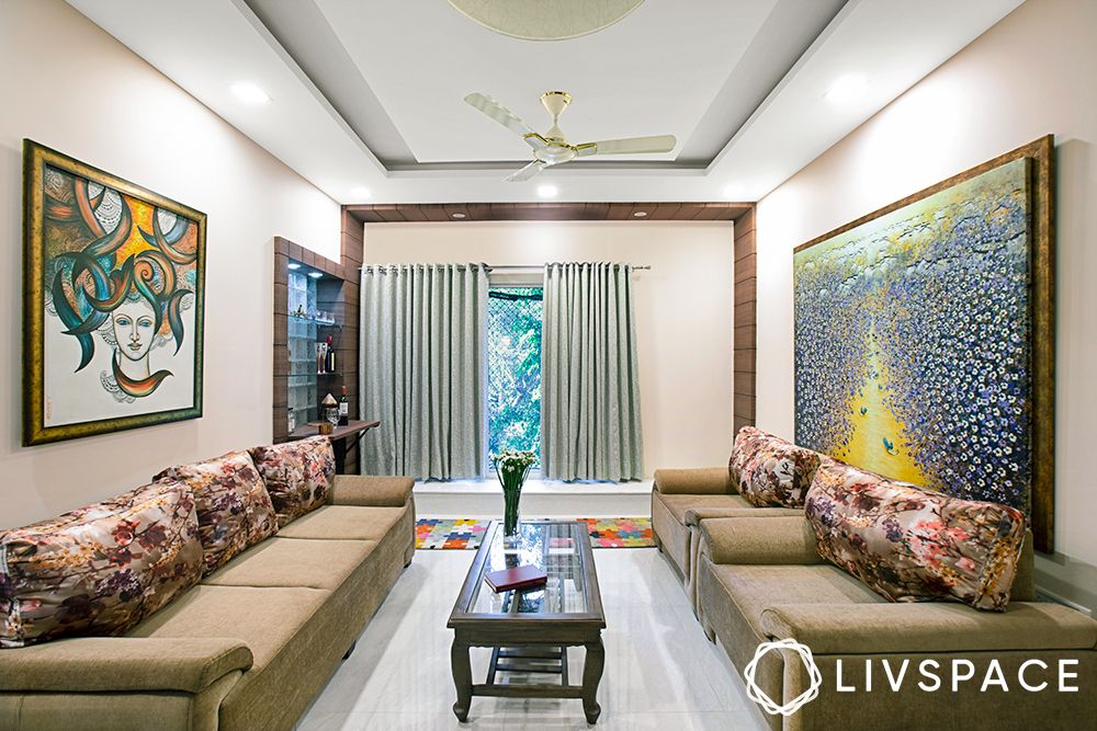 beige-walls-art-living-room-for-low-maintenance-house-design