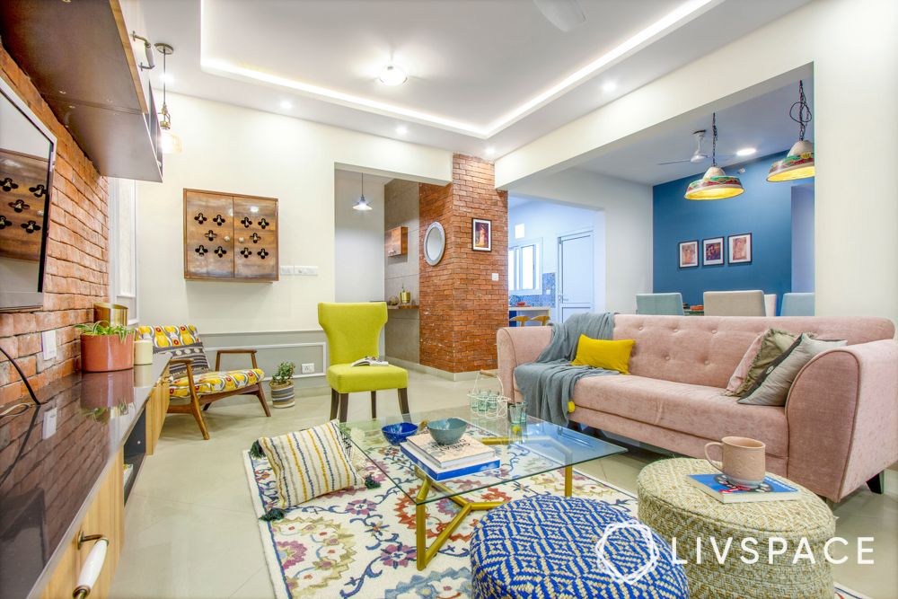 sobha-aspire-living-room-cum-dining-room-ethnic-carpet-3-bhk-room-design