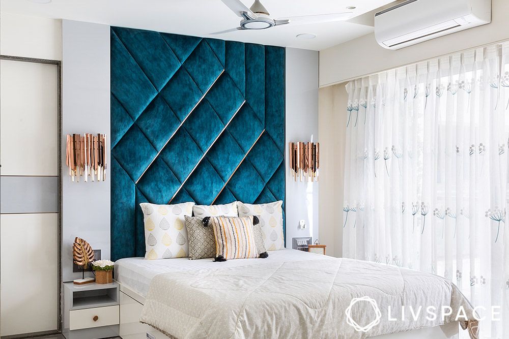 bed-headboard-design-with-blue-velvet-fabric
