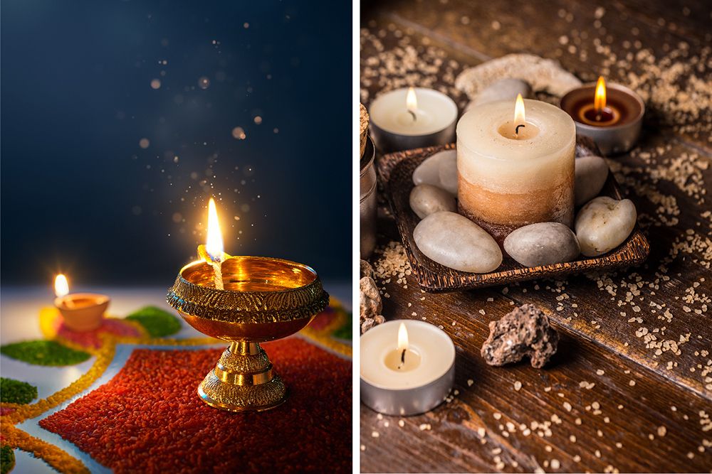 diyas-and-candles-as-raksha-bandhan-decoration