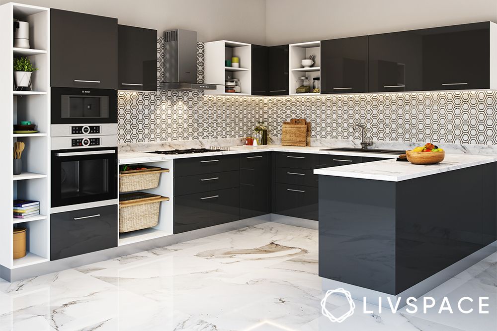 black-u-type-kitchen-design