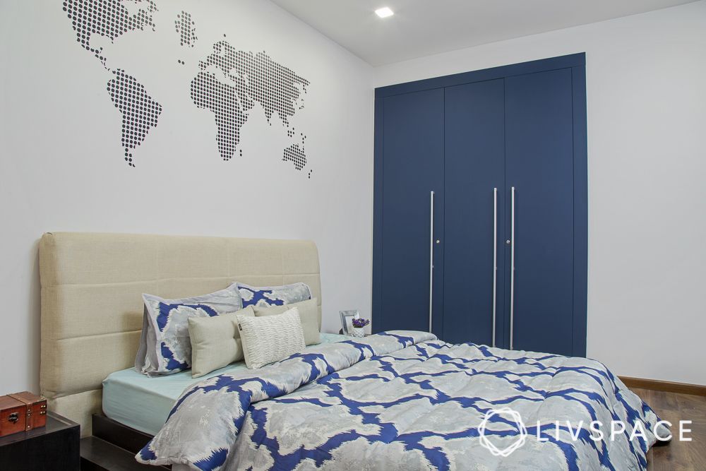New-house-design-scandinavian-bedroom-headboard-world-map-wardrobe