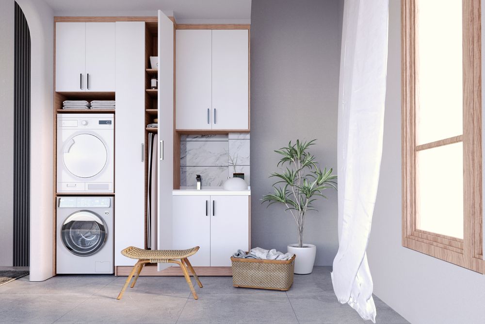 washing-machine-cabinet-design-with-seating