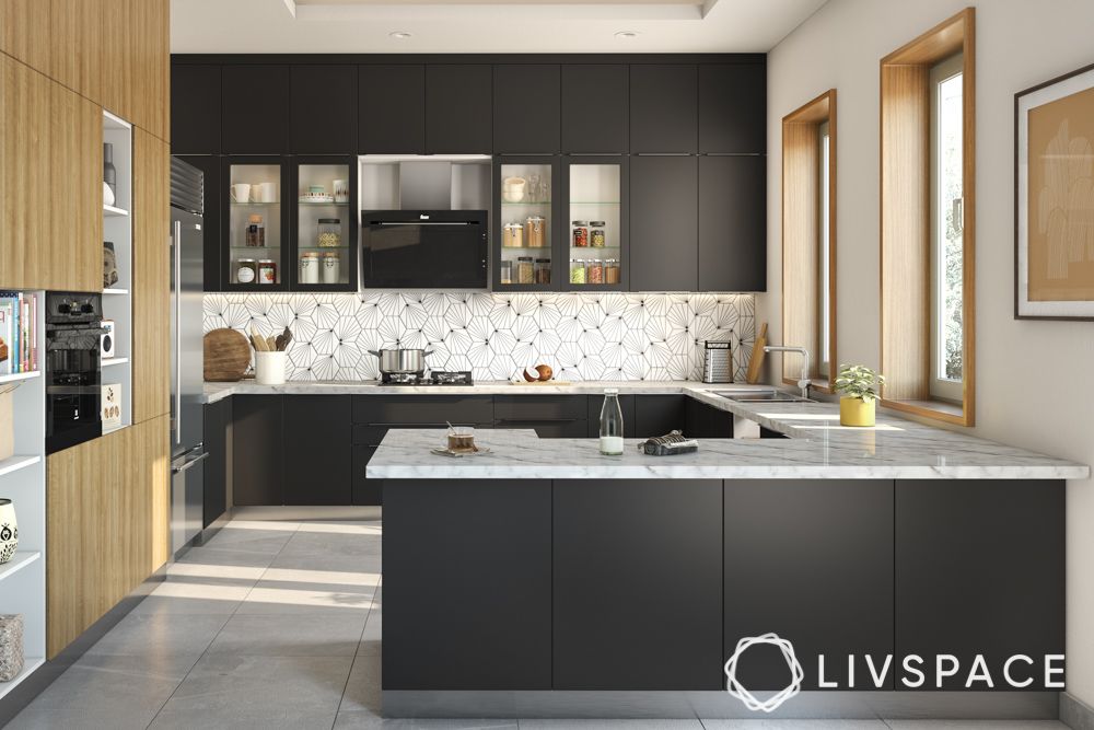 villa-house-design-with-a-matte-finish-kitchen
