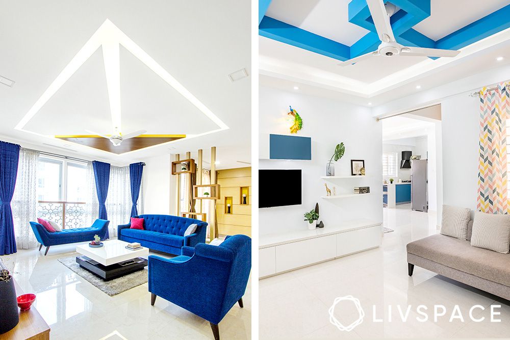 3D-pop-design-for-ceilings-white-and-blue-in-living-rooms