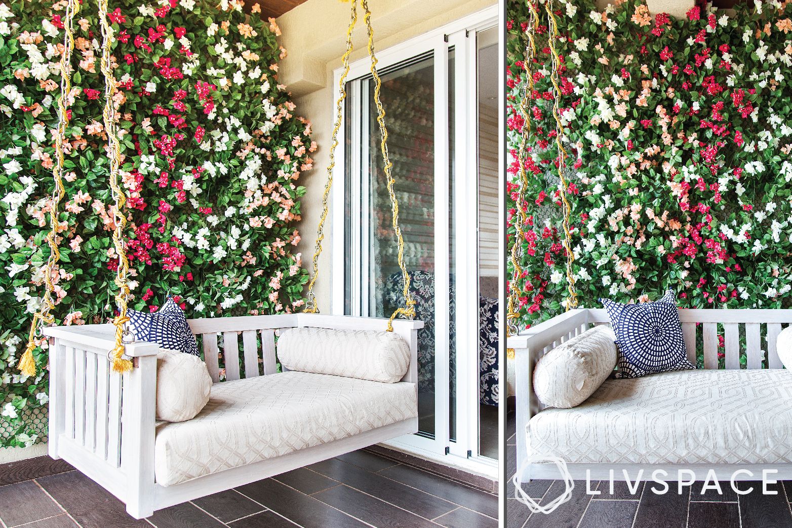 balcony-design-with-flowers-and-a-swing