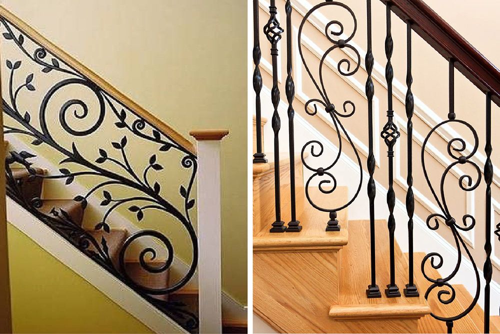 victorian floral modern handrail design