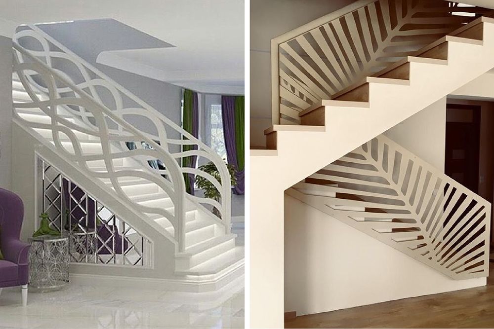 eclectic modern handrail design