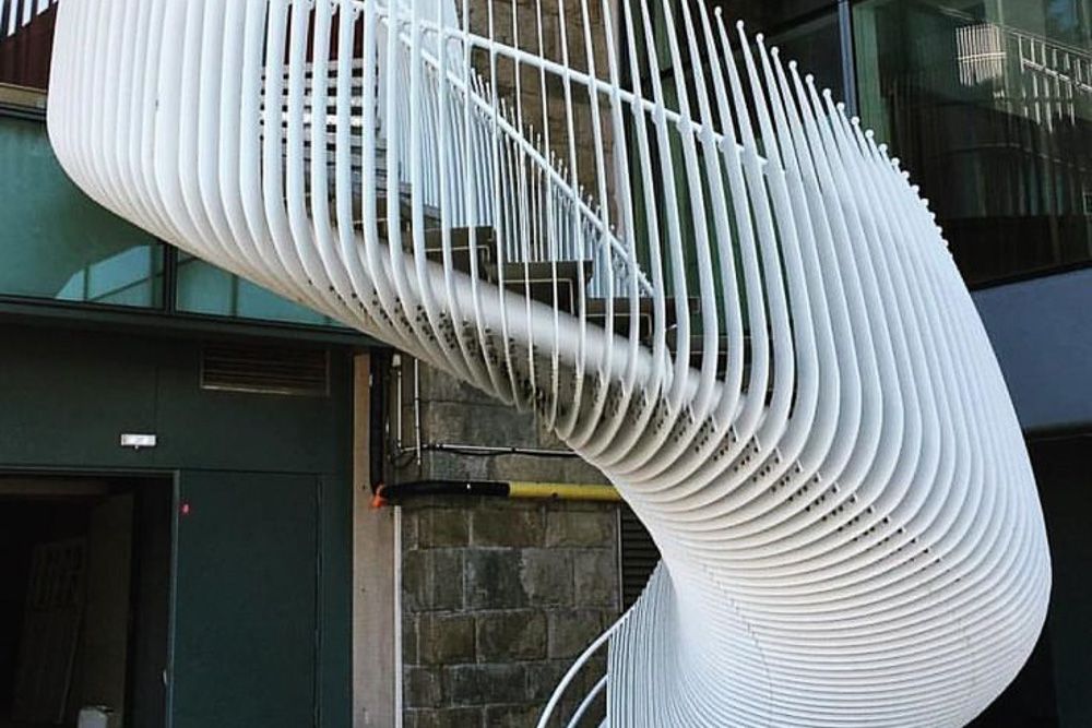 french modernist architecture staircase railing designs