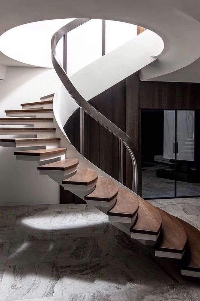 modern minimal stair handrail design