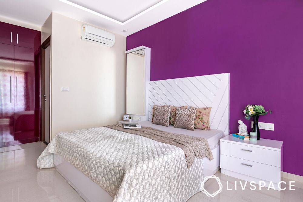 modern purple bedroom colors