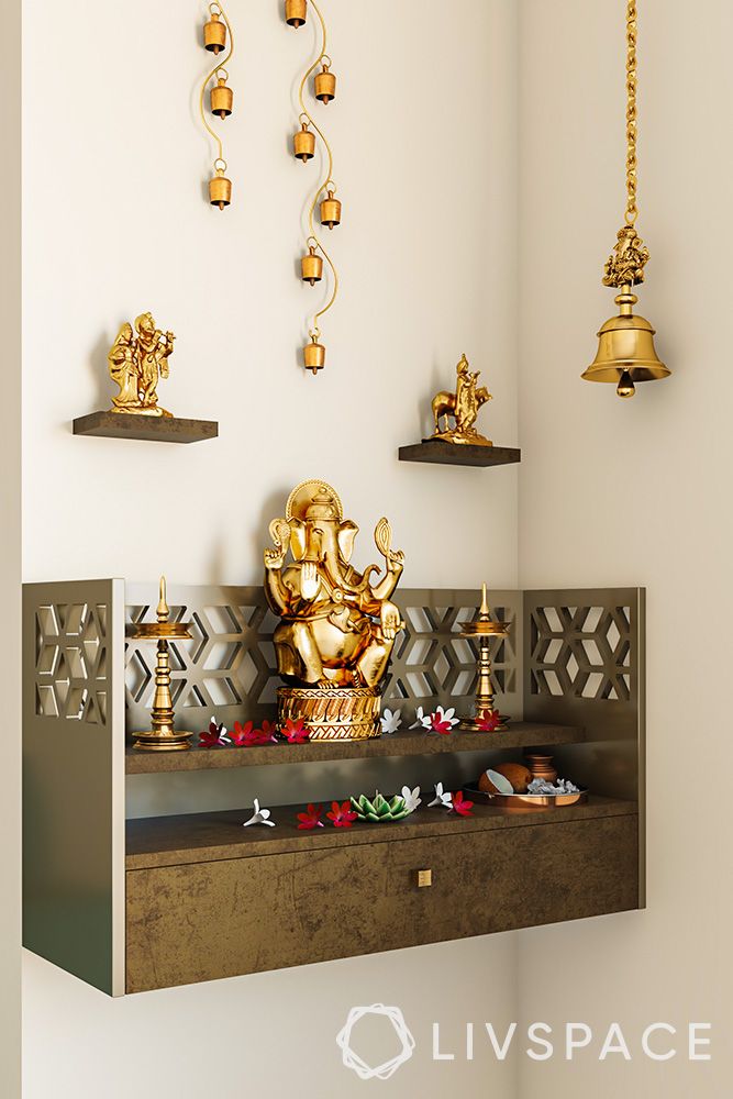 wall-mounted-mandir-with-shelves-and-drawer
