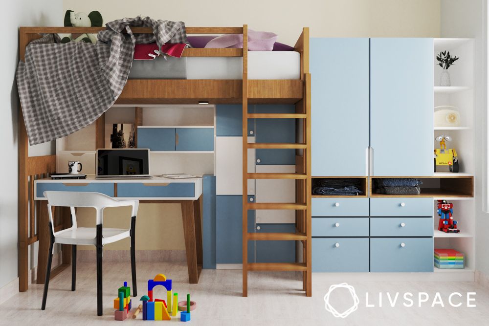 blue-kids-wardrobe-with-bed