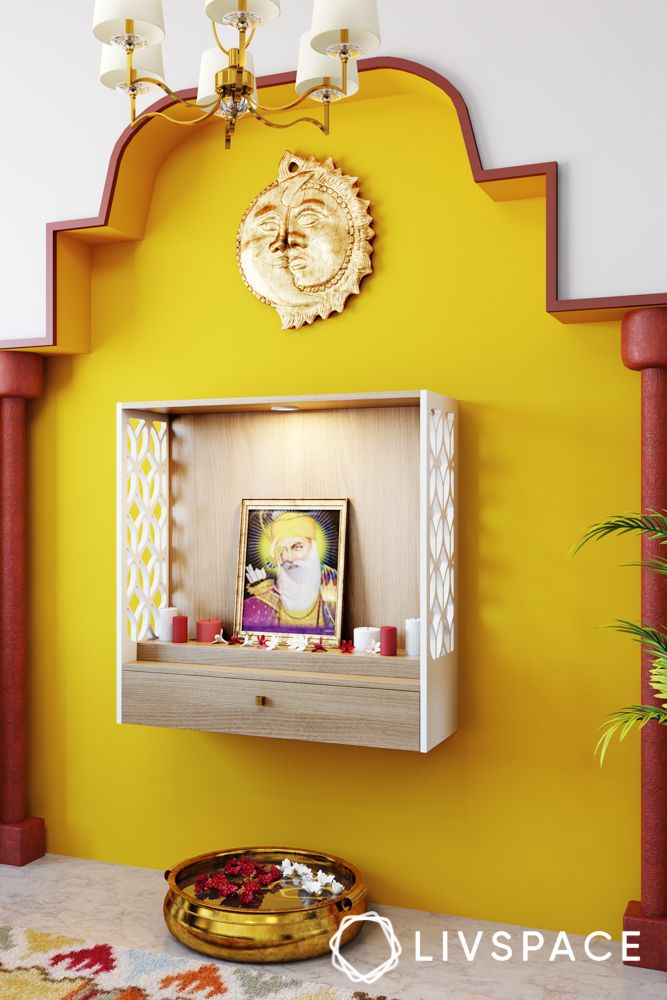 pooja-shelf-designs-against-accent-wall