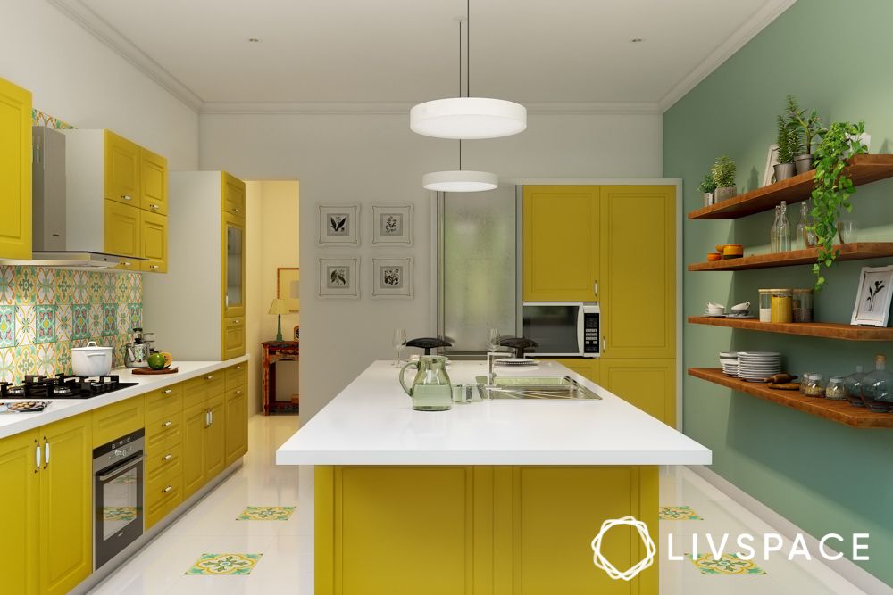 Yellow Kitchen Design For Vastu 