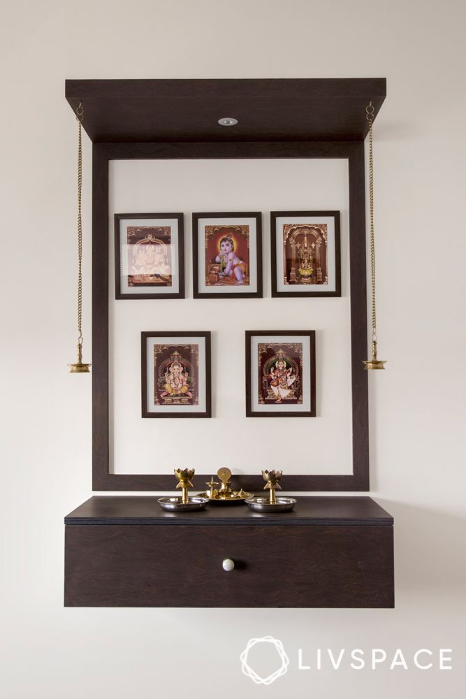 Wall mounted deals pooja unit