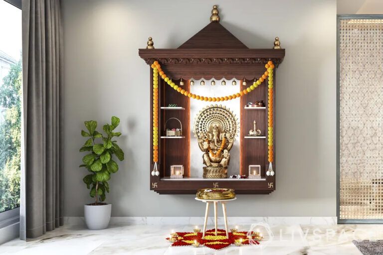 20 Beautiful And Stylish Wooden Pooja Mandir Designs For Home