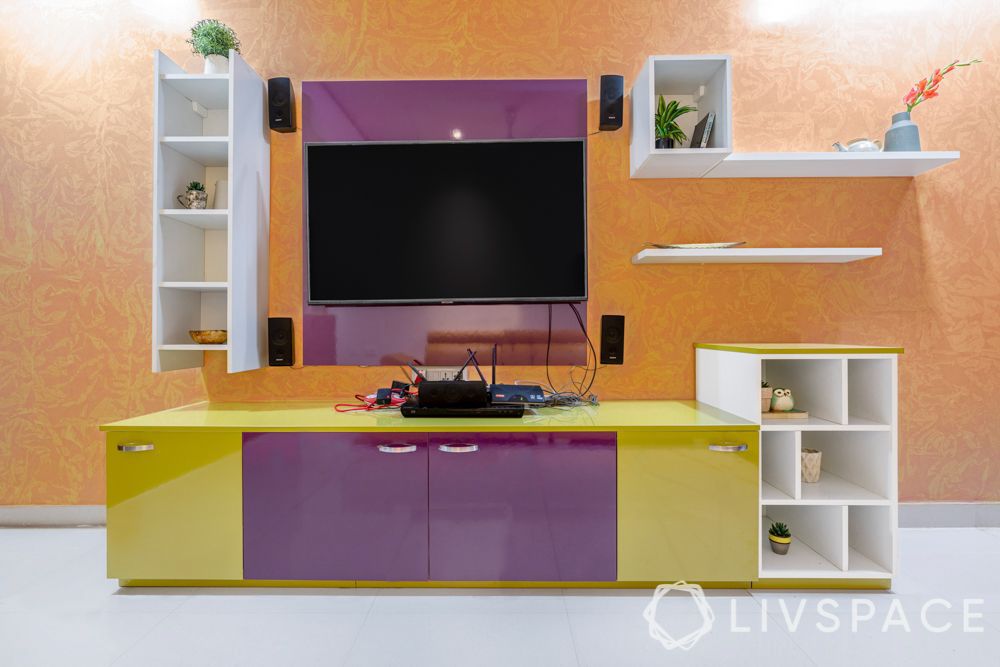 purple-and-yellow-tv-console-design-with-storage-and-racks