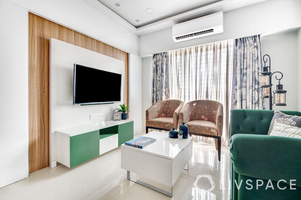 three-panelled-tv-unit-design-in-green-and-white