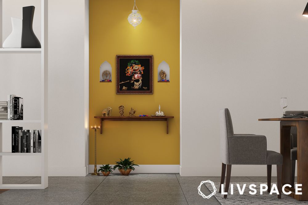 Wall Temple for Home That Goes Neatly Into a Niche