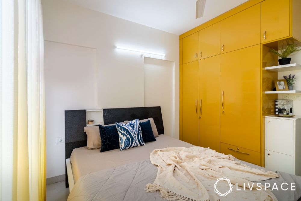 yellow-wardrobe-design-with-built-in-shelving