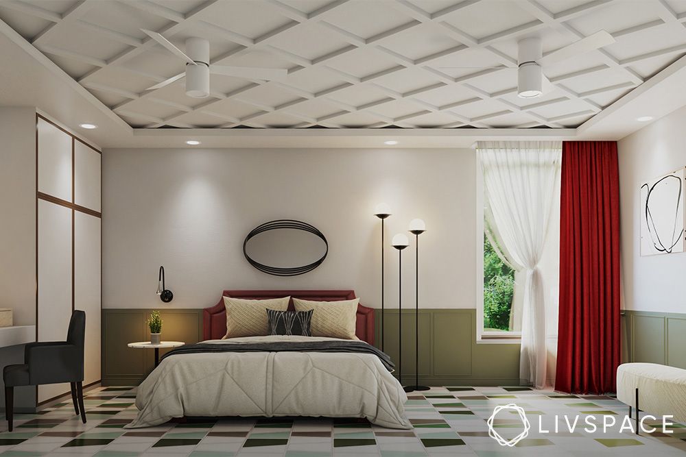 white-panelled-false-ceiling-in-bedroom-with-mood-lighting