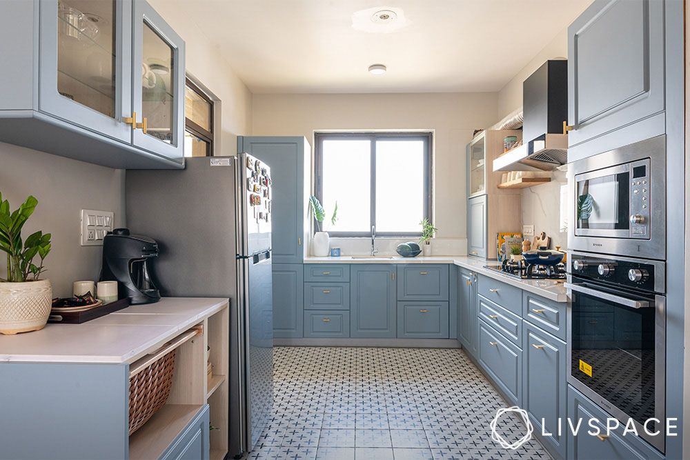 faded-denim-blue-kitchen-with-printed-flooring