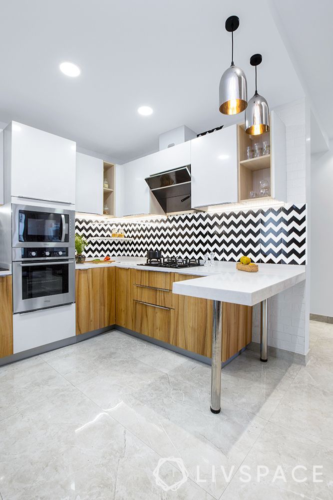 false-ceiling-design-for-kitchen-with-spotlights-and-patterned-dado