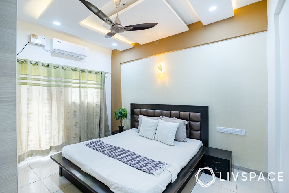 bedroom-with-recessed-false-ceiling-design