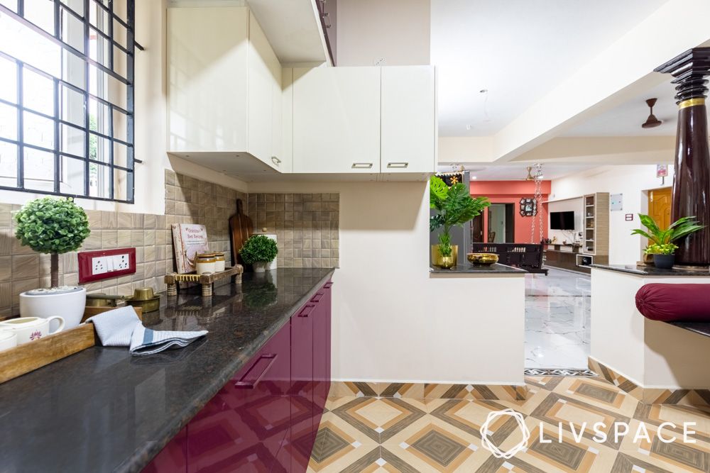 open-kitchen-design-with-purple-and-white-cabinets