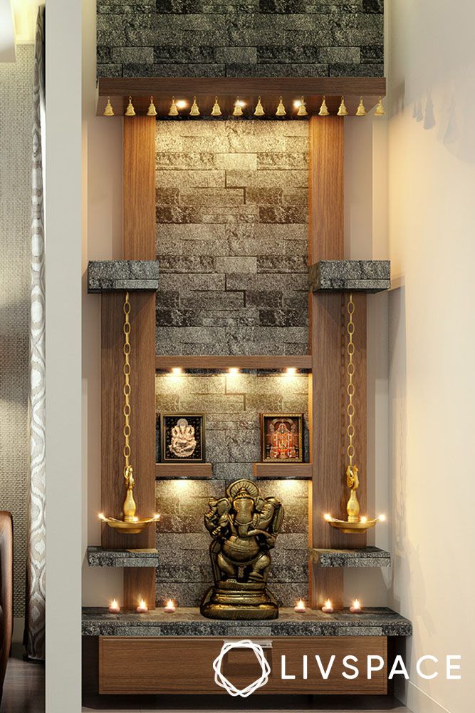 pooja-unit-designs-with-wood-and-stone