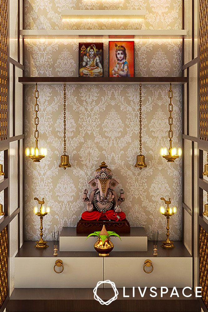20+ Back Panel Ideas to Give Your Pooja Room a Quick Makeover