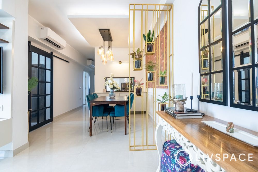 dining-room-with-brass-partition