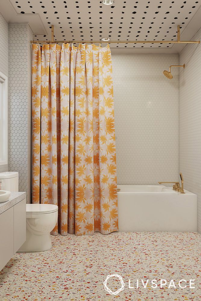 bathroom-vastu-with-shower-cubicle-curtains-and-bathtub