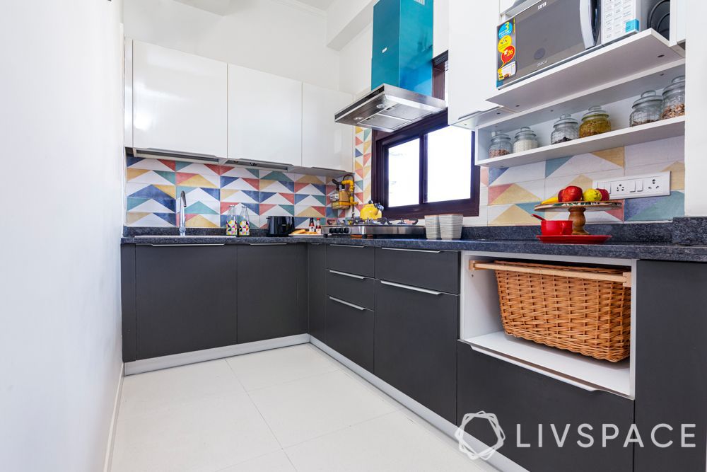 l-shaped-small-kitchen-design-with-storage-and-wicker-basket