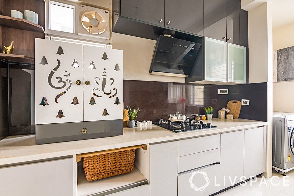 2bhk kitchen design mandir 1