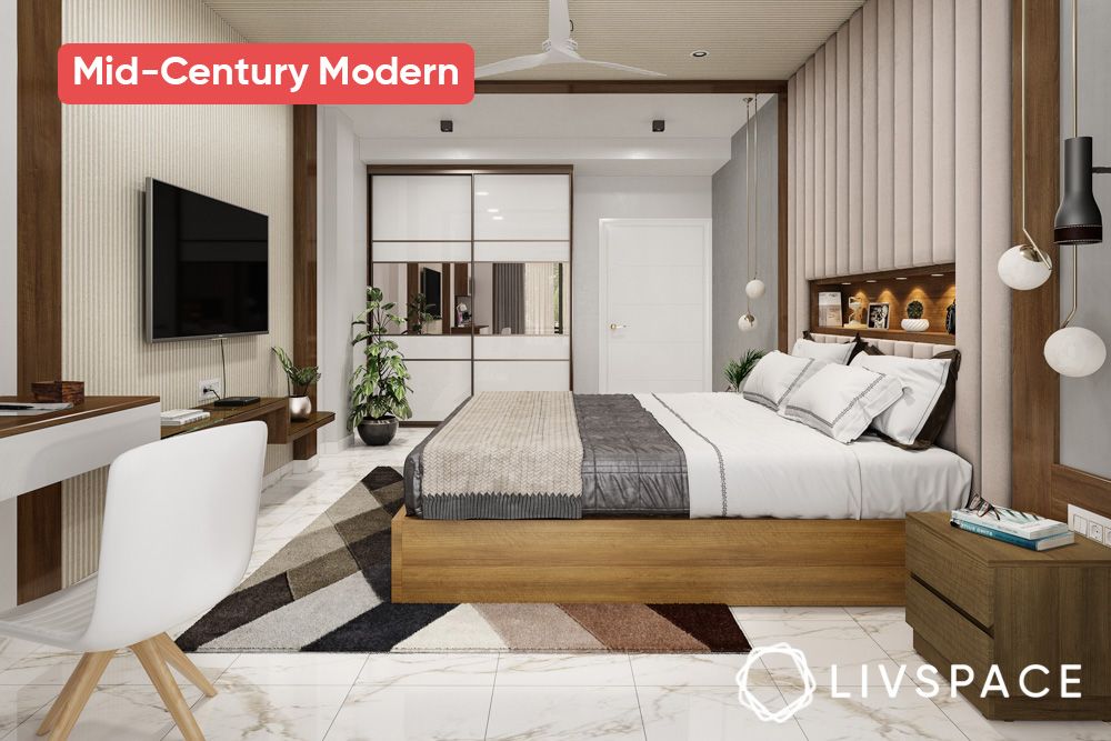 mid century modern design bedroom