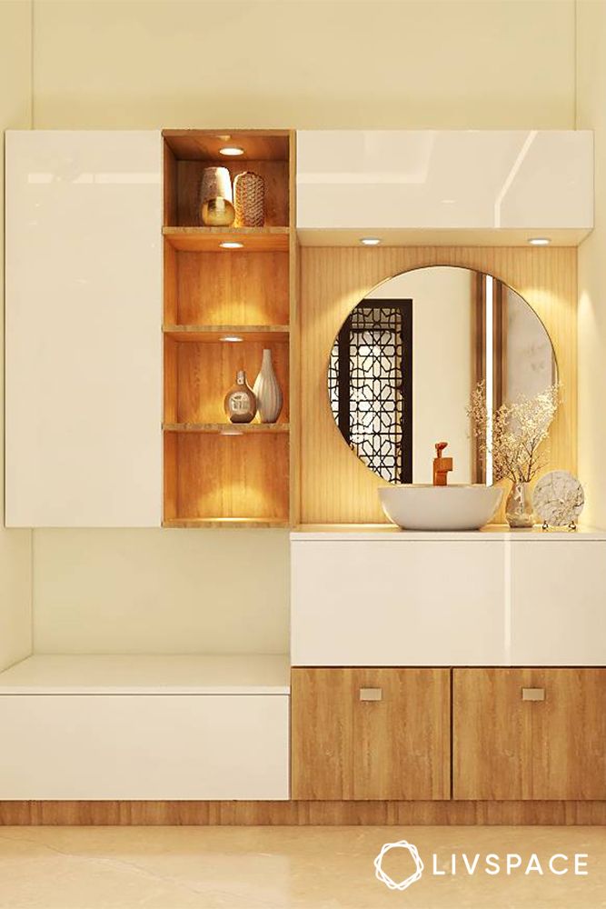 crockery-unit-design-in-engineered-wood-with-open-shelves